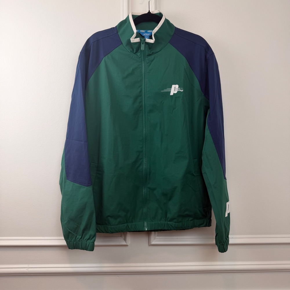 Prince Pickleball Windbreaker Jacket Men's M‎ Green Blue Colorblock Full Zip